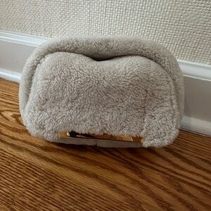 Demellier Cozt Cream Sherpa / Shearling Clutch or crossbody bag